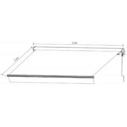 Store Banne Motorisé 350x250cm DECO Toile Polyester Beige - X-METAL -Outdoor Soldes store banne motorise 350x250cm deco toile polyester beige x metal 2