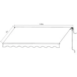 Store Banne Motorisé 395x300cm EASY Toile Polyester Beige - X-METAL -Outdoor Soldes store banne motorise 395x300cm easy toile polyester beige x metal 4