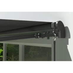 Store Banne Motorisé 395x300cm EASY Toile Polyester Grise - X-METAL -Outdoor Soldes store banne motorise 395x300cm easy toile polyester grise x metal 3