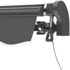 Store Banne Motorisé 395x300cm EASY Toile Polyester Grise - X-METAL -Outdoor Soldes store banne motorise 395x300cm easy toile polyester grise x metal 4