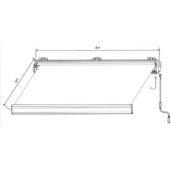 Store Banne Motorisé 400x300cm LUXO Toile Polyester Grise - X-METAL -Outdoor Soldes store banne motorise 400x300cm luxo toile polyester grise x metal 2