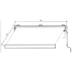 Store Banne Motorisé 500x300cm LUXO Toile Polyester Beige - X-METAL -Outdoor Soldes store banne motorise 500x300cm luxo toile polyester beige x metal 2