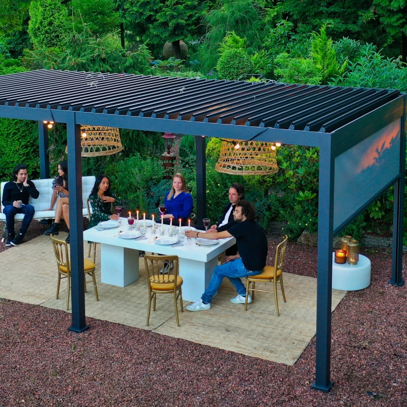 Store Latéral Anthracite 300cm Pour Pergola Bioclimatique En Alu Ombrea 2 Store Latéral Anthracite 300cm Pour Pergola Bioclimatique En Alu Ombrea – Image 2