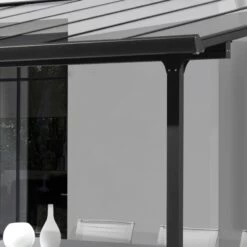 Toit De Terrasse 12,83m² Aluminium Anthracite Et Polycarbonate Habrita 9 Toit De Terrasse 12,83m² Aluminium Anthracite Et Polycarbonate Habrita -Outdoor Soldes toit de terrasse 1283m aluminium anthracite et polycarbonate habrita 3