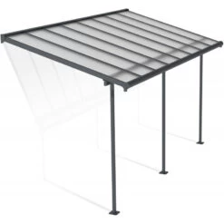 Toit De Terrasse 224x448cm En Aluminium Gris Et Polycarbonate 6mm SIERRA - Canopia By Palram