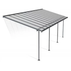 Toit De Terrasse 295x739cm En Aluminium Gris Et Polycarbonate 6mm SIERRA - Canopia By Palram