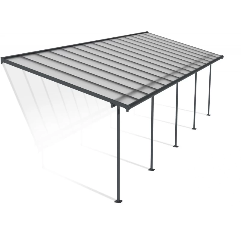 Toit De Terrasse 295x924cm En Aluminium Gris Et Polycarbonate 6mm SIERRA - Canopia By Palram 3 Toit De Terrasse 295x924cm En Aluminium Gris Et Polycarbonate 6mm SIERRA - Canopia By Palram – Image 3