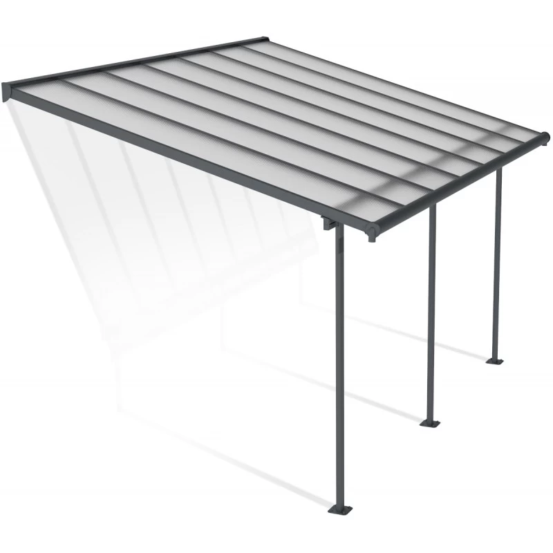 Toit De Terrasse 299x434cm En Aluminium Gris Et Polycarbonate 6mm SIERRA - Canopia By Palram 2 Toit De Terrasse 299x434cm En Aluminium Gris Et Polycarbonate 6mm SIERRA - Canopia By Palram – Image 2