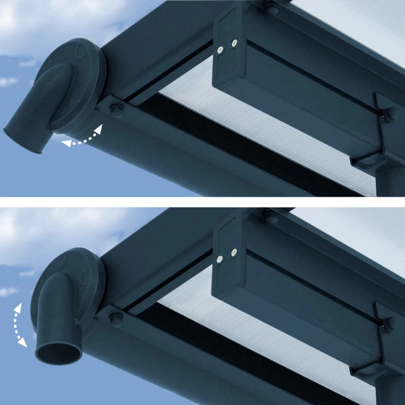 Toit De Terrasse 299x434cm En Aluminium Gris Et Polycarbonate 6mm SIERRA - Canopia By Palram 6 Toit De Terrasse 299x434cm En Aluminium Gris Et Polycarbonate 6mm SIERRA - Canopia By Palram – Image 6