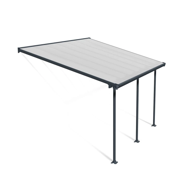 Toit De Terrasse 300x425cm En Aluminium Gris Et Polycarbonate 8mm FERIA - Canopia By Palram 2 Toit De Terrasse 300x425cm En Aluminium Gris Et Polycarbonate 8mm FERIA - Canopia By Palram – Image 2
