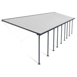 Toit De Terrasse 300x1276cm En Aluminium Gris Et Polycarbonate 8mm FERIA - Canopia By Palram