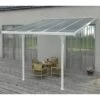 Toit De Terrasse Ajustable En Aluminium Laqué Blanc 3,05x3,14m X-METAL