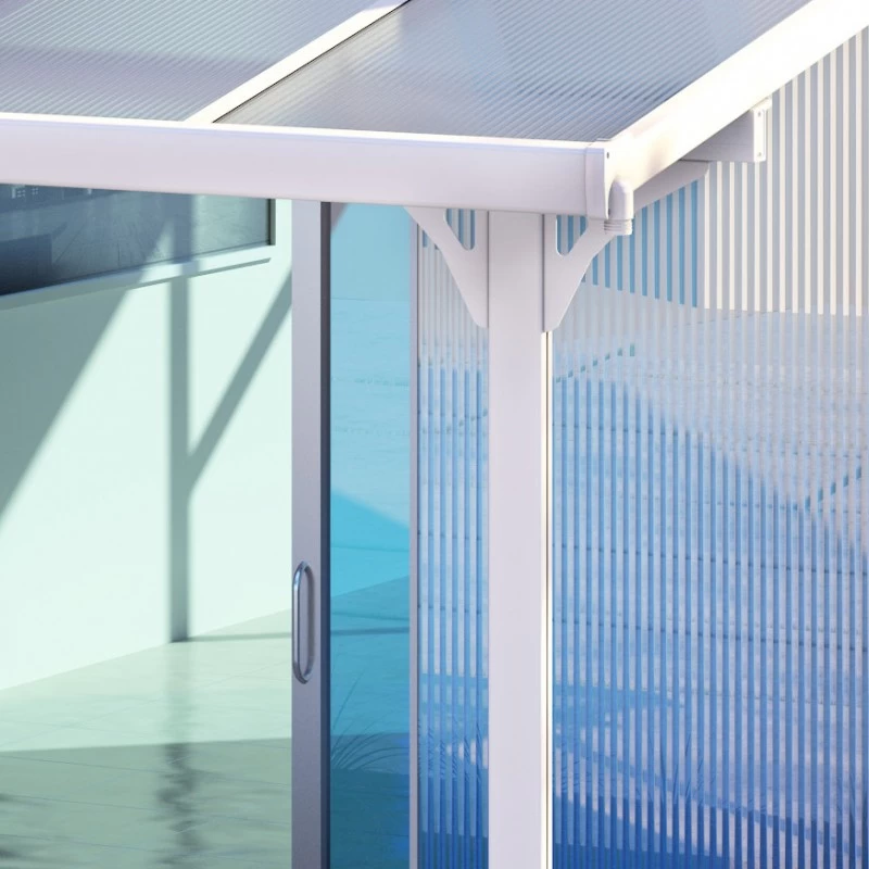 Toit De Terrasse Ajustable En Aluminium Laqué Blanc 3,75x2,55m X-METAL 2 Toit De Terrasse Ajustable En Aluminium Laqué Blanc 3,75x2,55m X-METAL – Image 2