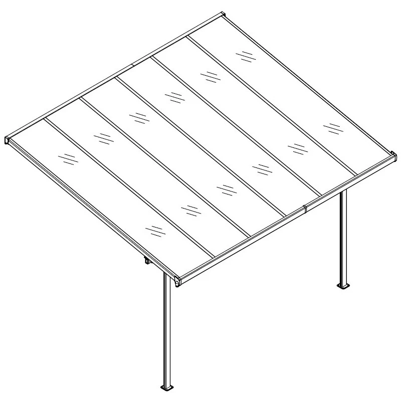 Toit De Terrasse Ajustable En Aluminium Laqué Blanc 3,75x2,55m X-METAL 4 Toit De Terrasse Ajustable En Aluminium Laqué Blanc 3,75x2,55m X-METAL – Image 4