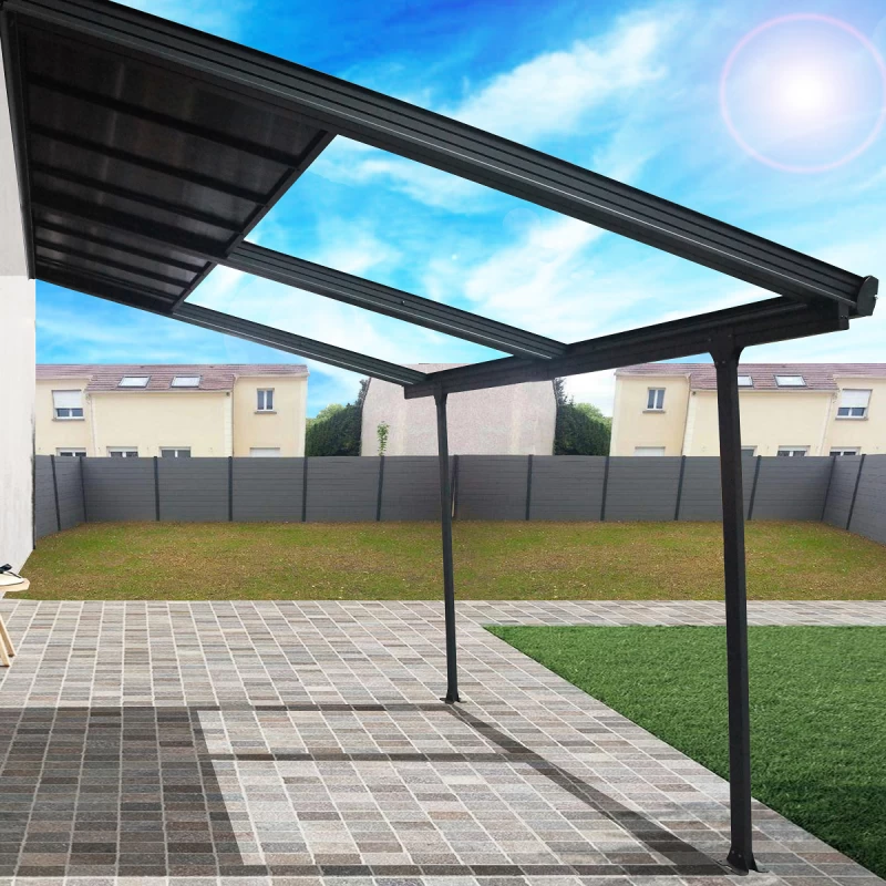 Toit De Terrasse En Alu Anthracite 12,04m² à Panneaux Amovibles Habrita 2 Toit De Terrasse En Alu Anthracite 12,04m² à Panneaux Amovibles Habrita – Image 2