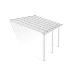 Toit De Terrasse En Aluminium Blanc 3x4,25m + PC 16mm Olympia - Palram - Canopia -Outdoor Soldes toit de terrasse en aluminium blanc 3x425m pc 16mm olympia palram 2