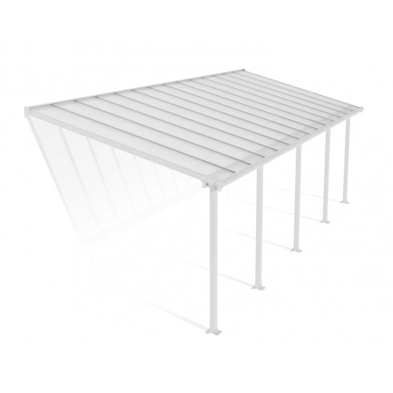 Toit De Terrasse En Aluminium Blanc 3x8,51m + PC 16mm Olympia - Palram - Canopia 2 Toit De Terrasse En Aluminium Blanc 3x8,51m + PC 16mm Olympia - Palram - Canopia – Image 2