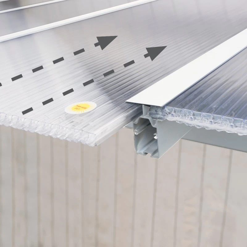 Toit De Terrasse En Aluminium Blanc 3x8,51m + PC 16mm Olympia - Palram - Canopia 4 Toit De Terrasse En Aluminium Blanc 3x8,51m + PC 16mm Olympia - Palram - Canopia – Image 4