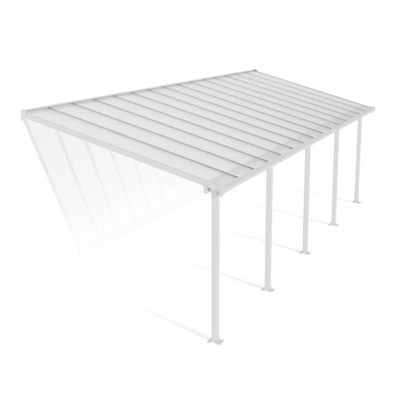 Toit De Terrasse En Aluminium Blanc 3x9,15m + PC 16mm Olympia - Palram - Canopia 2 Toit De Terrasse En Aluminium Blanc 3x9,15m + PC 16mm Olympia - Palram - Canopia – Image 2