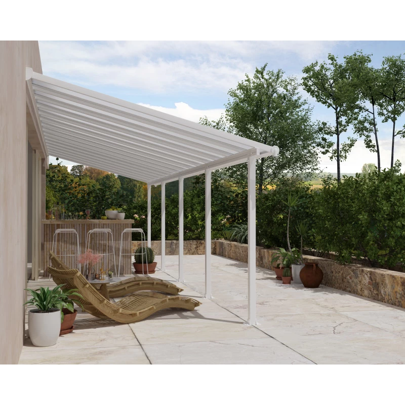 Toit De Terrasse En Aluminium Blanc 3x9,15m + PC 16mm Olympia - Palram - Canopia 1 Toit De Terrasse En Aluminium Blanc 3x9,15m + PC 16mm Olympia - Palram - Canopia