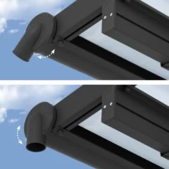 Toit De Terrasse En Aluminium Gris 3x3,05m Et PC 16mm Olympia - Palram - Canopia -Outdoor Soldes toit de terrasse en aluminium gris 3x305m et pc 16mm olympia palram 3