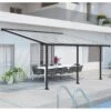 Toit De Terrasse En Aluminium Gris 3x5,46m + PC 16mm Olympia - Palram - Canopia