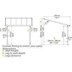 Toit De Terrasse En Aluminium Gris 3x9,71m + PC 16mm Olympia - Palram - Canopia -Outdoor Soldes toit de terrasse en aluminium gris 3x971m pc 16mm olympia palram 5