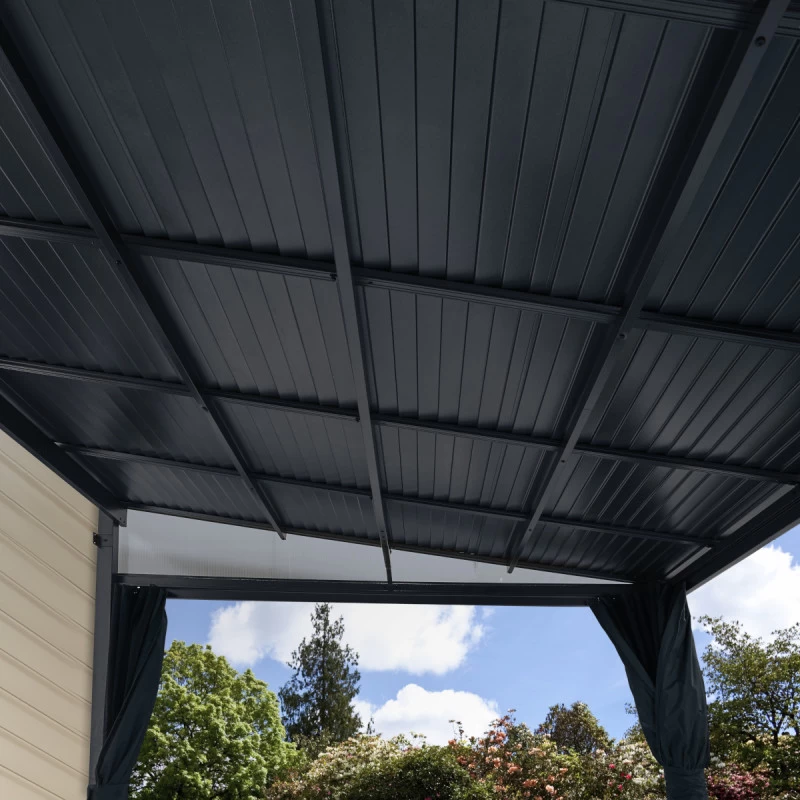 Tonnelle Adossée Portland 363x298cm En Aluminium Et Acier Galvanisé - SOJAG 2 Tonnelle Adossée Portland 363x298cm En Aluminium Et Acier Galvanisé - SOJAG – Image 2