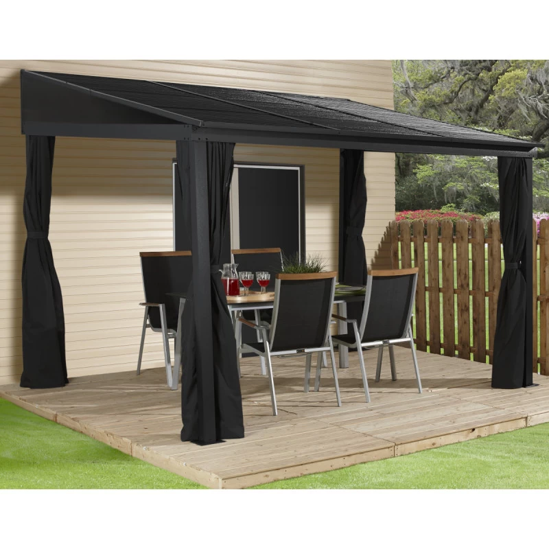 Tonnelle Adossée Portland 363x298cm En Aluminium Et Acier Galvanisé - SOJAG 1 Tonnelle Adossée Portland 363x298cm En Aluminium Et Acier Galvanisé - SOJAG