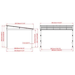 Tonnelle Adossée St. Barth 363x298cm En Aluminium Et Polycarbonate 8mm - SOJAG -Outdoor Soldes tonnelle adossee st barth 363x298cm en aluminium et polycarbonate 8mm sojag 5