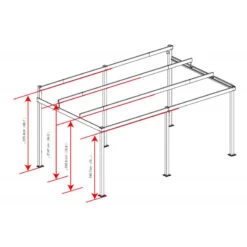 Tonnelle Adossée St. Barth 484x363cm En Aluminium Et Polycarbonate 8mm - SOJAG -Outdoor Soldes tonnelle adossee st barth 484x363cm en aluminium et polycarbonate 8mm sojag 5