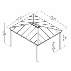 Tonnelle De Jardin En Alu Et Polycarbonate Dallas 4300 – Canopia -Outdoor Soldes tonnelle de jardin en alu et polycarbonate dallas 4300 canopia 2