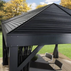 Tonnelle De Jardin South Beach 363x363cm En Aluminium Thermolaqué – SOJAG -Outdoor Soldes tonnelle de jardin south beach 363x363cm en aluminium thermolaque sojag 3