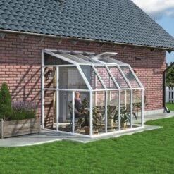 Véranda En PVC Et Polycarbonate Transparent 200x262cm Sun Room - Canopia By Palram -Outdoor Soldes veranda 200x262cm en resine de pvc et polycarbonate rion sun room 3