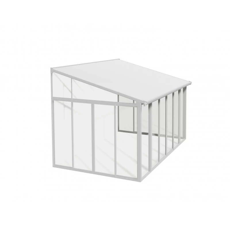Véranda 300x425cm En Alu Blanc Et Polycarbonate 8mm Sanremo - Palram - Canopia 2 Véranda 300x425cm En Alu Blanc Et Polycarbonate 8mm Sanremo - Palram - Canopia – Image 2