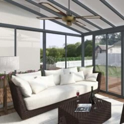 Outdoor Soldes -Outdoor Soldes veranda 300x425cm en alu gris et polycarbonate 8mm sanremo palram 1