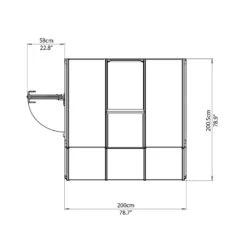 Véranda En PVC Et Polycarbonate Transparent 200x200cm Sun Room - Canopia By Palram -Outdoor Soldes veranda en pvc et polycarbonate transparent 200x200cm sun room rion 5