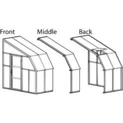 Véranda En PVC Et Polycarbonate Transparent 200x448cm Sun Room - Canopia By Palram -Outdoor Soldes veranda en pvc et polycarbonate transparent 200x448cm sun room rion 5