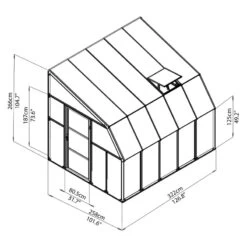 Véranda En PVC Et Polycarbonate Transparent 258x322cm Sun Room - Canopia By Palram -Outdoor Soldes veranda en pvc et polycarbonate transparent 258x322cm sun room rion 2