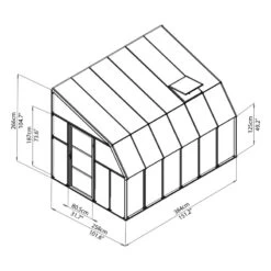 Véranda En PVC Et Polycarbonate Transparent 258x384cm Sun Room - Canopia By Palram -Outdoor Soldes veranda en pvc et polycarbonate transparent 258x384cm sun room rion 4