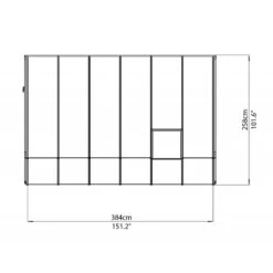 Véranda En PVC Et Polycarbonate Transparent 258x384cm Sun Room - Canopia By Palram -Outdoor Soldes veranda en pvc et polycarbonate transparent 258x384cm sun room rion 5