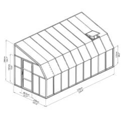 Véranda En PVC Et Polycarbonate Transparent 258x570cm Sun Room - Canopia By Palram -Outdoor Soldes veranda en pvc et polycarbonate transparent 258x570cm sun room rion 4